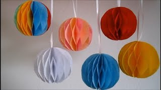 DIY decoration ball paperdekorasi kamar dari kertas origamihome decor [upl. by Ramberg]