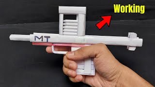 Paper Pistol Gun  How to Make a Paper Pistol Gun With Upper Side Magazine That Shoots Paper Bullets [upl. by Ennylyak]