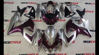 Motorcycle Fairings Kit  Suzuki GSXR 1000 20092016 MaroonSilver Motorcycle Fairings  SZK21 [upl. by Andreana]