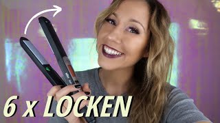 Locken mit Glätteisen  6 EASY Techniken La Polcevita [upl. by Aihtnis308]