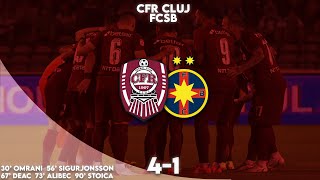 REZUMAT  CFR Cluj  FCSB 41 Umilință pentru echipa lui Becali [upl. by Onitnerolf]