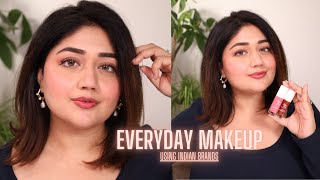 Easy Everyday Makeup 2024 with Indian brands  corallista [upl. by Akemeuwkuhc]