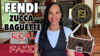 FENDI Zucca Baguette Real or Fake  Review [upl. by Pesvoh]