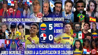 PRENSA E HINCHAS PANAMEÑOS Y DEL MUNDO AL COLOMBIA 50 PANAMÁ CON SHOW DE JAMES Y A SEMIS [upl. by Lichter436]