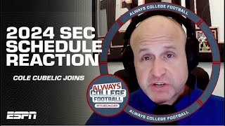 2024 SEC schedule reaction for Oklahoma Texas Georgia Alabama amp more  Always College Football [upl. by Idnym]