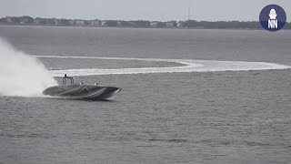 Devil Ray USV sailing at over 100 knots during Sea Air Space 2021 [upl. by Candie]