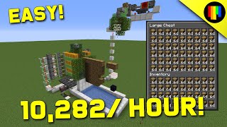 Minecraft Tree Farm 120  EASY AUTOMATIC TREE LOG FARM Tutorial [upl. by Danyluk]