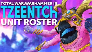 TZEENTCH UNIT ROSTER  TOTAL WAR Warhammer III [upl. by Trepur557]