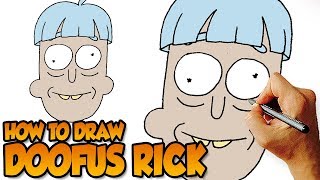 How to Draw Doofus Rick from Rick and Morty Step by Step [upl. by Landsman]