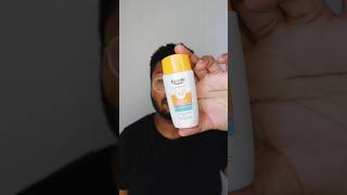 Eucerin Sun Hydro Protect UltraLight Fluid SPF50 sunscreenreview shorts [upl. by Klepac516]