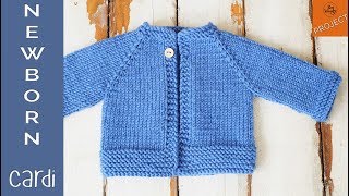 How to knit a Newborn Cardigan for beginners  Part 1 [upl. by Ime900]