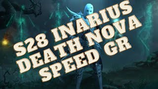 Diablo 3 Season 28 Necromancer Inarius Blood Nova Speed GR Build [upl. by Goldia]