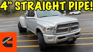 2015 RAM 3500 67L CUMMINS Diesel w 4 INCH STRAIGHT PIPES [upl. by Aikym]