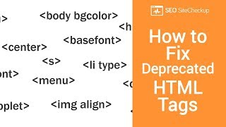 How to Fix Deprecated HTML Tags [upl. by Baxie]