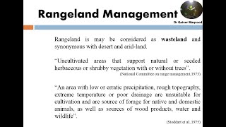 Rangelands  Introduction Importance Threats and Management [upl. by Saxena368]