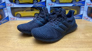 Adidas Ultraboost 40 DNA Core BlackCore BlackActive Red Unboxing  Product Code FY9121 [upl. by Fatma675]