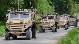 Massive Army Battlegroup convoy on the move  Ex Wessex Storm 2024 [upl. by Nathanson679]