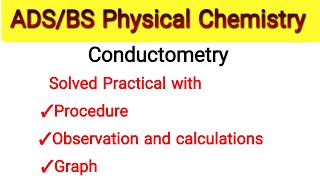 ADS\BS Conductometry Practical Solved Knowledge Academy [upl. by Giliana447]