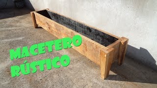 Macetero rustico de madera  Rustic planter [upl. by Amadas187]