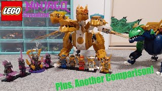 LEGO Ninjago Crystalized Lloyds Golden Ultra Dragon 71774 Set Review  Comparison To 71766 [upl. by Aurelea]