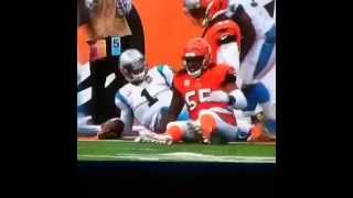 Bengals LB Vontaze Burfict intentionally twisting Cam Newtons ankle vs Panthers Sunday [upl. by Tommie227]