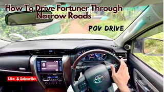 POV Drive  Toyota Fortuner Diesel Automatic  4x4  Narrow Road Drive  Jonnxoo [upl. by Shana]