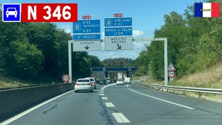 Conduite sur la Route Nationale N346 Lyon en France  4K 30 FPS  HDR [upl. by Evod]