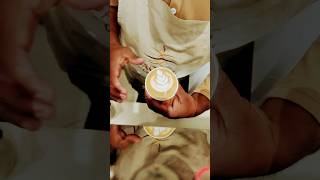 Barista make coffee latte coffeeart short video viral [upl. by Mainis356]