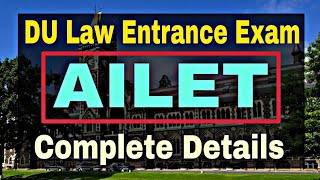 Nation Law University Delhi AILET Exam Complete Details  Career in Law  By Sunil Adhikari [upl. by Jonette2]