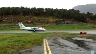 Widerøe Landing  Takeoff at Sandane [upl. by Orren]