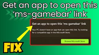 Get an app to open this ms gamebar link FIX [upl. by Shifra541]