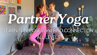 25 min partner yoga  stretch connect and have fun [upl. by Nerad114]