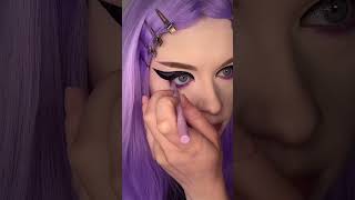 Pastel goth makeup tutorial 💜🖤 [upl. by Yreffoeg968]