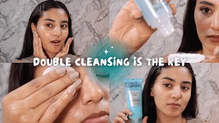 Easy Night Skincare Ft Double Cleansing  Michu [upl. by Levona]