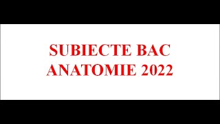 REZOLVARE SUBIECTE BAC BIOLOGIE 2022 [upl. by Anniala]