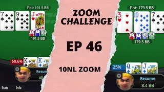 Pushed Around THE ZOOM CHALLENGE EPISODE 46 PokerStars 10NL ZOOM [upl. by Llennahc935]