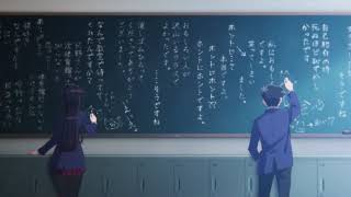 Komisan wa Comyushou desu OST Episode 1 chalkboard scene [upl. by Hugibert]