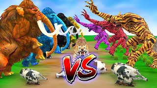 Mammals VS Godzilla  Kong  Creepy Animal Epic Battle Animal Revolt Battle Simulator [upl. by Alyahc]