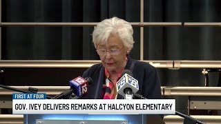 Gov Ivey speaks at Halcyon Elementary [upl. by Hebel]