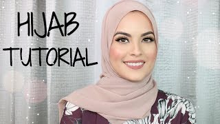 EASY CHIFFON HIJAB TUTORIAL  Omaya Zein [upl. by Zacek]