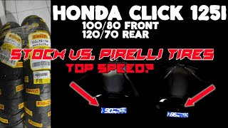 10080 Front amp 12070 Rear PIRELLI Tires HONDA CLICK 125I [upl. by Ahtenek]