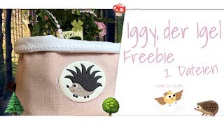 Igel FREEBIEStickdatei ❤︎ auf ein Utensilo applizieren [upl. by Lauren]