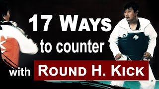 17 Ways to Counter with Roundhouse Kick in Taekwondo Sparring  TaekwonWoo [upl. by Isolda]