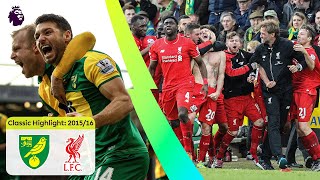 A Nine Goal Thriller  Norwich 45 Liverpool  Classic Premier League Highlights [upl. by Beker]