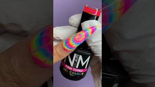 VIRAL Tie dye Nails  Easy tutorial ✨ nails viralvideo summernails nailstyle nailglam nailart [upl. by Riehl]