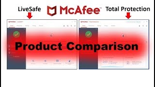 McAfee LiveSafe vs McAfee Total Protection  PC Security Comparison [upl. by Anifad]