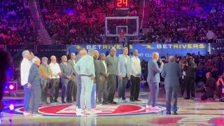 Detroit Pistons 2004 NBA championship team celebrates 20year reunion at Little Caesars Arena [upl. by Navaj749]