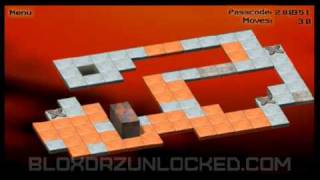 Bloxorz Level 30  114 moves minimum [upl. by Clemmy]