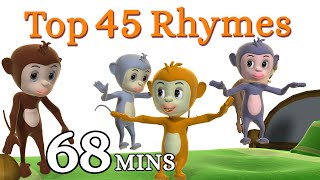 Five Little Monkeys Jumping On The Bed Nursery Rhyme  Kids Songs  3D English Rhymes for Children [upl. by Rebmac450]