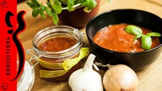 TOMATENSOßE für PIZZA  Pizzasauce einfach selbst machen  Pizzasoße [upl. by Aidul531]